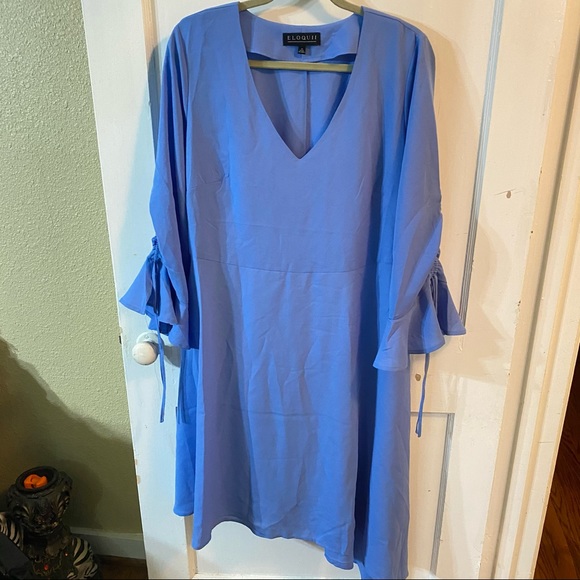Eloquii Dresses & Skirts - Eloquii fit and flared dress asymmetrical Sz 14
